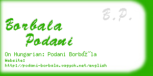 borbala podani business card